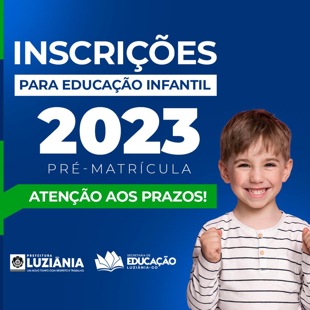 Pré-matrículas 2023 – Educação Infantil