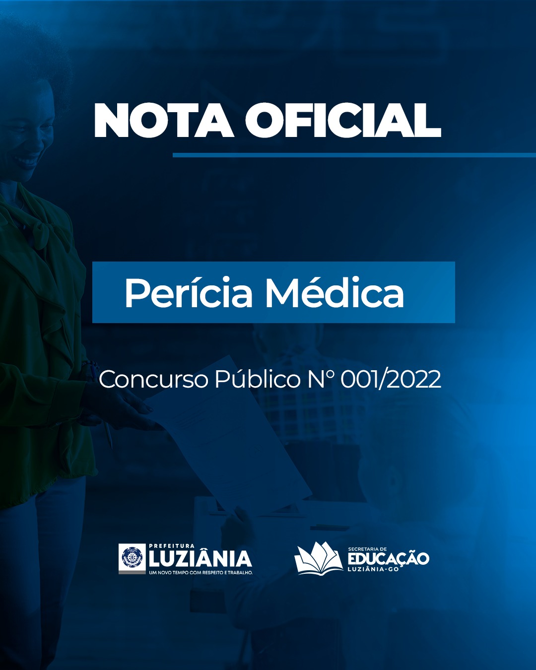 Nota Oficial: Agendamento Perícia Médica – Concurso Público Nº 001/2022