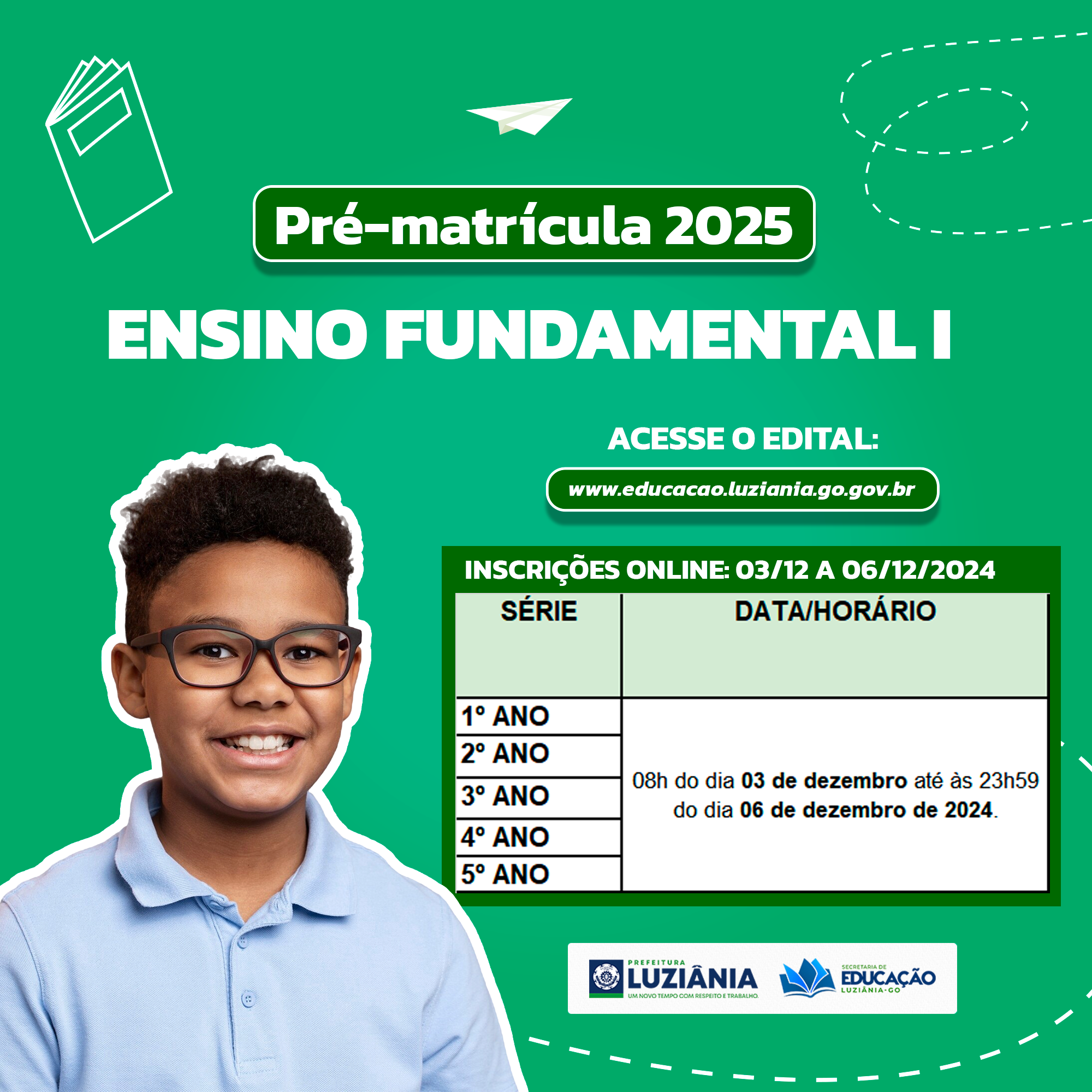 Edital Disponível: Pré-matrícula 2025 – Ensino Fundamental I