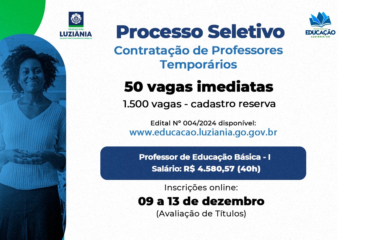 Edital N° 004/2024 – Processo Seletivo – Professores Temporários