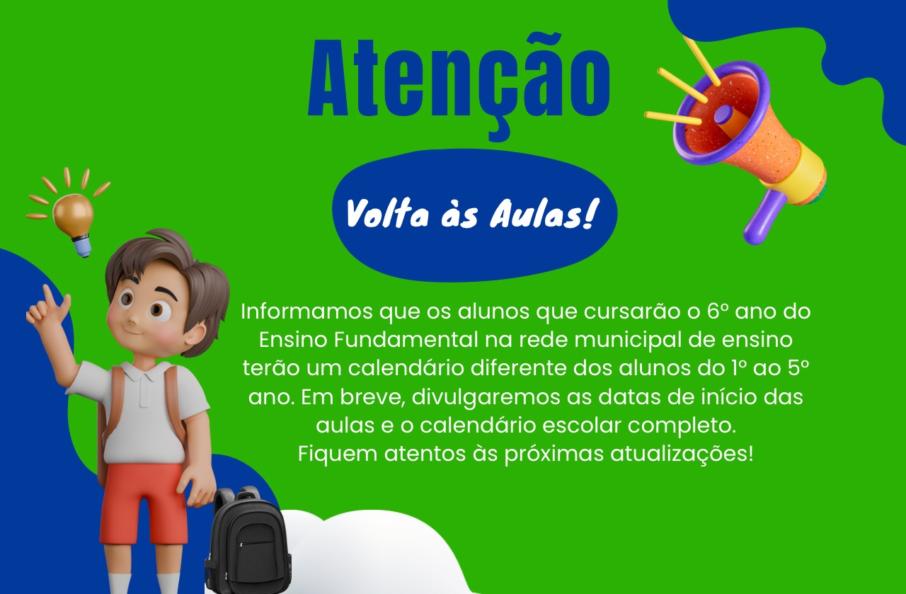 COMUNICADO OFICIAL AULAS 6º ANO