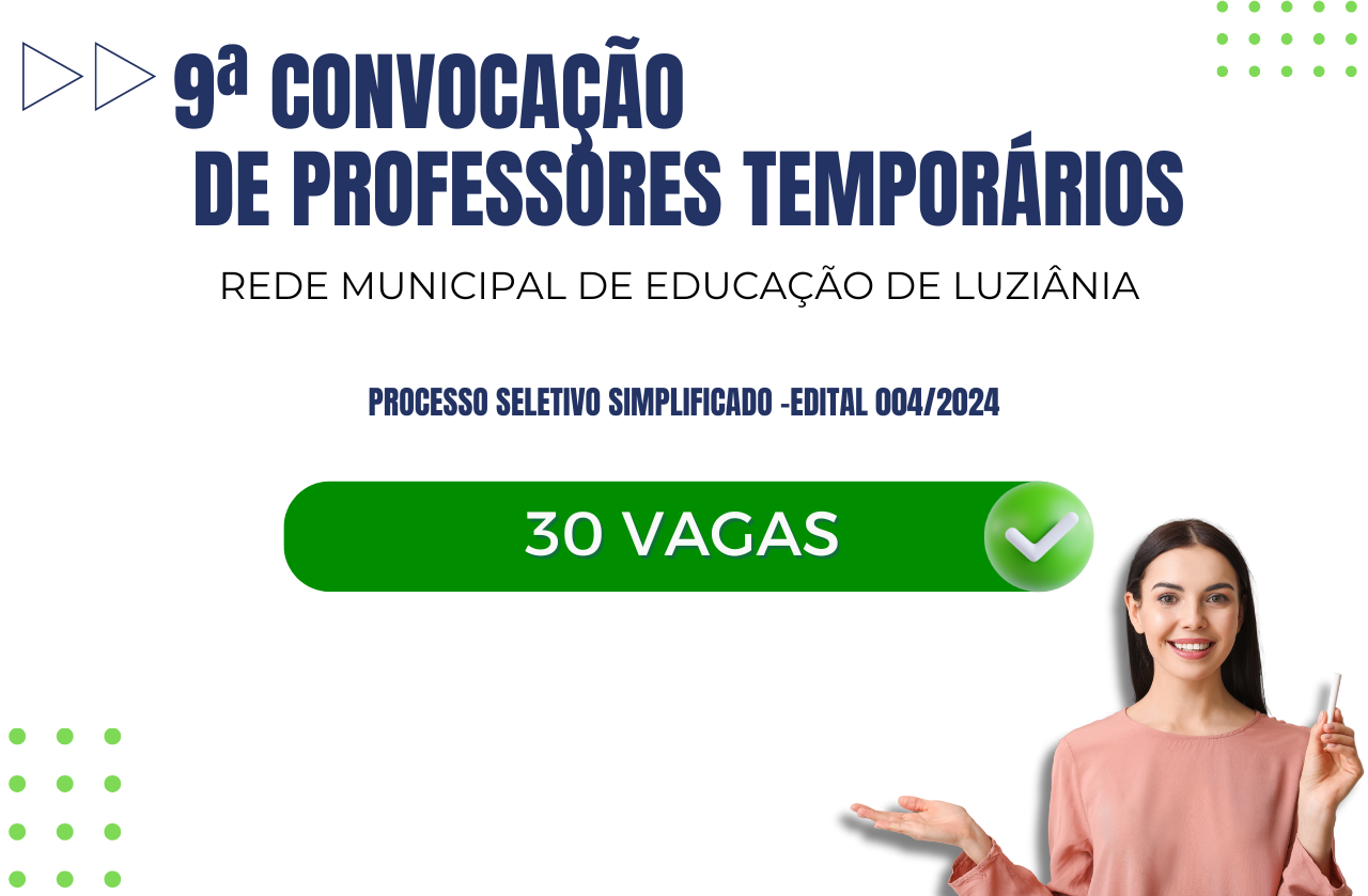 9ª CONVOCAÇÃO DE PROFESSORES TEMPORÁRIOS-Edital 004/2024