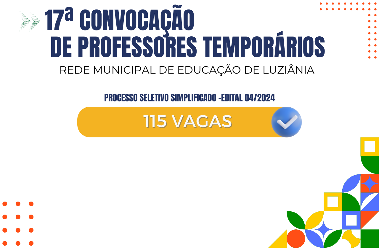 17ª CONVOCAÇÃO DE PROFESSORES TEMPORÁRIOS EDITAL 04/2024