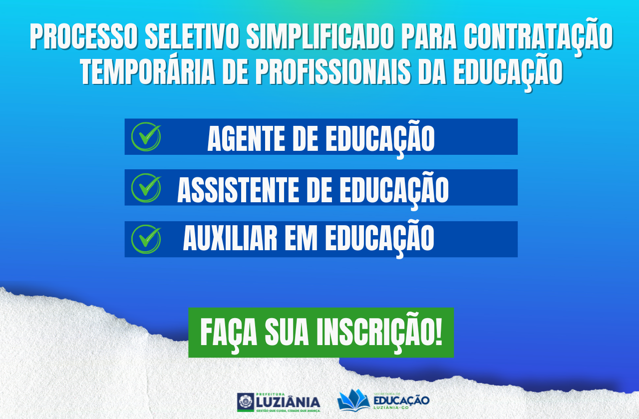 Processo seletivo simplificado para contratações  temporária de profissionais da educação