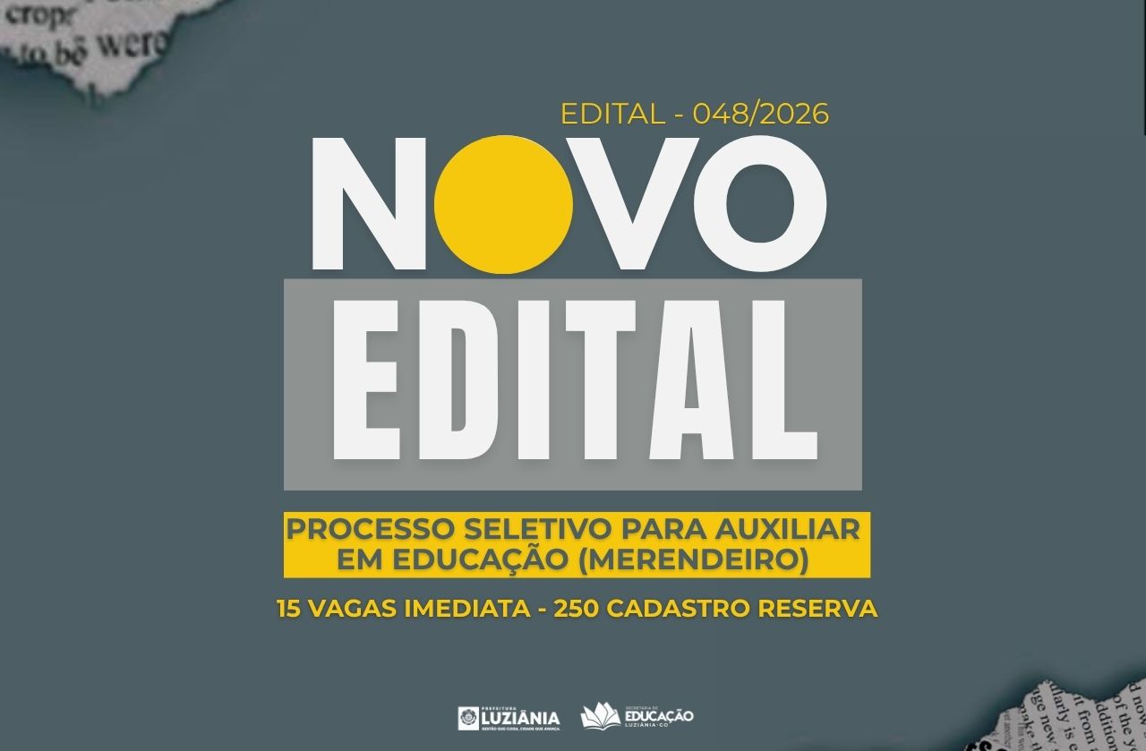 PROCESSO SELETIVO PARA AUXILIAR EM EDUCAÇÃO (MERENDEIRO) – 048/2026